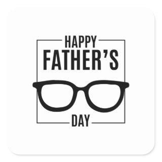 Happy Father's Day Square Sticker
