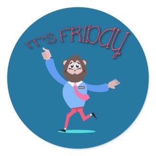 Happy Friday Classic Round Sticker