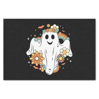 Happy Ghost Retro Hippie Vibe Tissue Paper