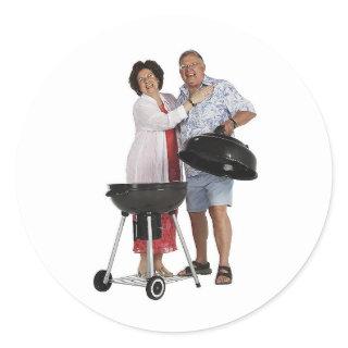 Happy Grilling Classic Round Sticker