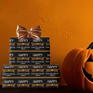 Happy Halloween Custom Black Orange Party