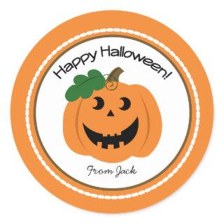 Happy Halloween Pumpkin Jackolantern Favor Sticker