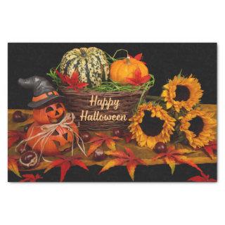 Happy Halloween Pumpkins and Sunflowers  Tissue Paper