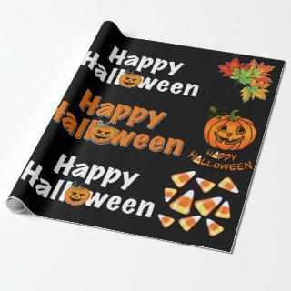 Happy Halloween spooky jack-o-lantern candy corn