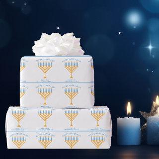Happy Hanukkah Cute Customizable Menorah