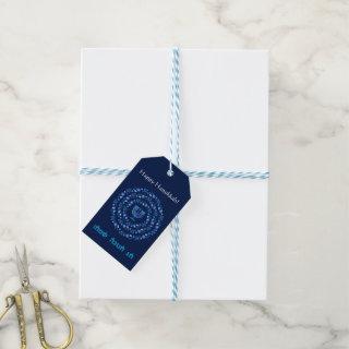 Happy Hanukkah Party Beautiful Blue Decoration Gift Tags