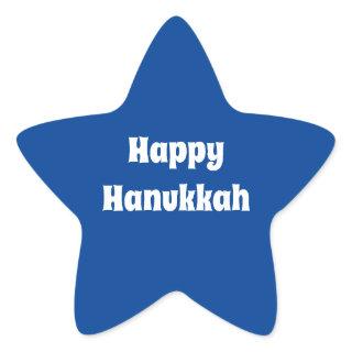 Happy Hanukkah Star Sticker