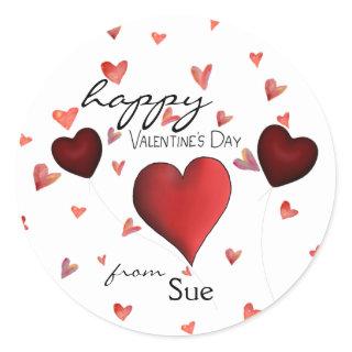 Happy Hearts Custom Valentine's Day Stickers