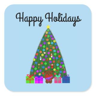 Happy Holidays Christmas Tree #3-2 Stickers