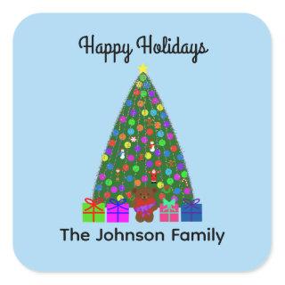 Happy Holidays Christmas Tree #3 Stickers
