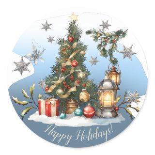 Happy Holidays! Classic Round Sticker