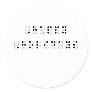 Happy Holidays in Braille Classic Round Sticker