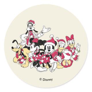 Happy Holidays | Mickey & Friends Christmas Cheer Classic Round Sticker