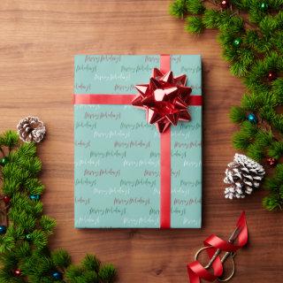 Happy Holidays Script Hand Lettered Modern Simple