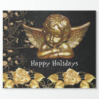 Happy HolidaysChristmas  Gold Angel