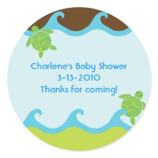 Happy Honu Swirly Waves Customizable Sticker