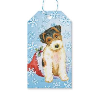 Happy Howlidays Wire Fox Terrier Gift Tags