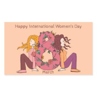 Happy International Women's Day (8 March) Rectangular Sticker