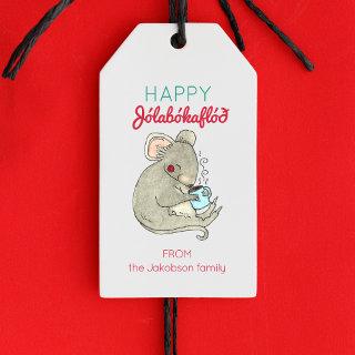 Happy Jolabokaflod Mice Gift Tags