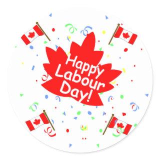 Happy Labour Day Classic Round Sticker