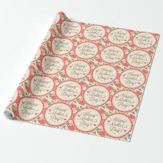 Happy Mother Day Text & Colorful Floral Design