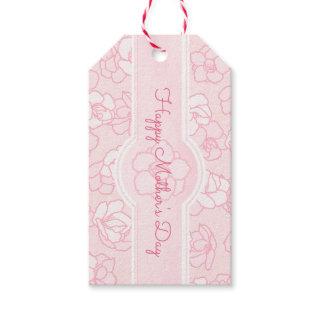 Happy Mother's Day Cherry Blossoms on Pink Gift Tags