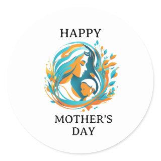 Happy Mother's Day Classic Vintage Round Sticker