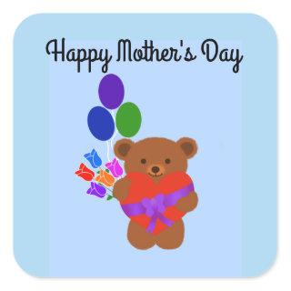Happy Mother's Day Cute Teddy Bear #3 Stickers