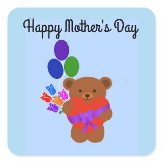 Happy Mother's Day Cute Teddy Bear #3 Stickers