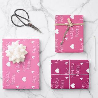 Happy Mother's day dark pink theme set of 3  Sheets