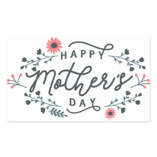 happy-mothers-day-lettering rectangular sticker