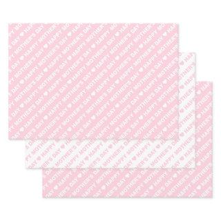 Happy Mother's Day Light Pink and White  Sheets
