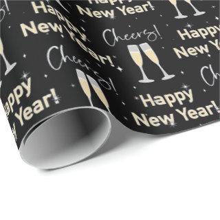 Happy New Year Cheers Champagne Toast