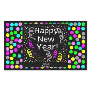 Happy New Year Greetings Rectangle Sticker