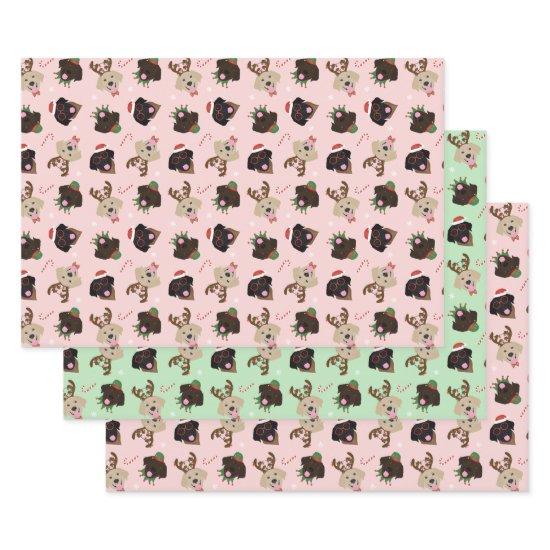 Happy Pawlidays Labrador Retriever Dogs  Sheets