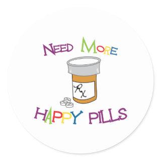 Happy Pills Classic Round Sticker