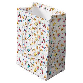 Happy Purim Festival Gifts Pattern Vintage Holiday Medium Gift Bag