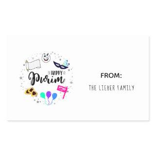 Happy Purim Rectangular Sticker
