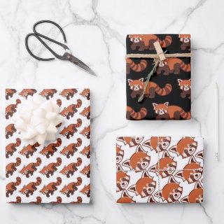 Happy Red Panda  3 Sheet Set