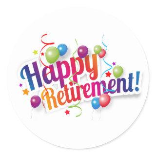 Happy Retirement Classic Round Sticker