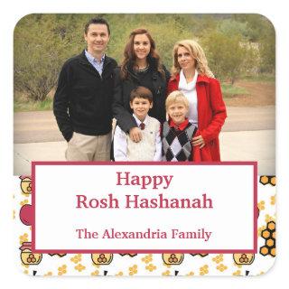 Happy Rosh Hashanah Jewish New Year custom photo Square Sticker