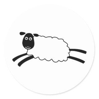 Happy Sheep Classic Round Sticker