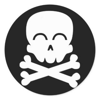 Happy Skull Classic Round Sticker