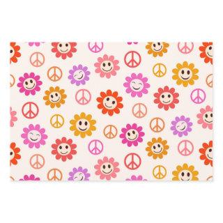 Happy Smiling Flowers pattern with peace signs   Sheets