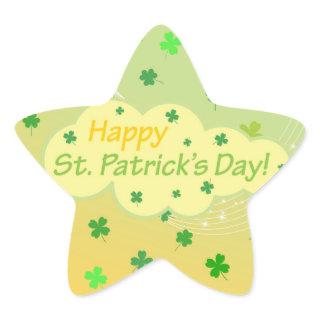 Happy St Patricks Day 1 Star Sticker