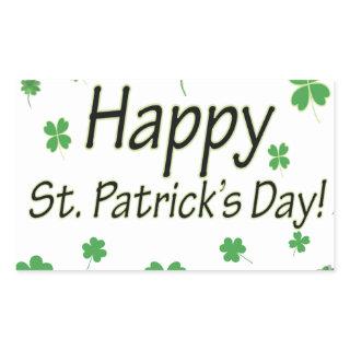 Happy St Patricks Day Rectangular Sticker