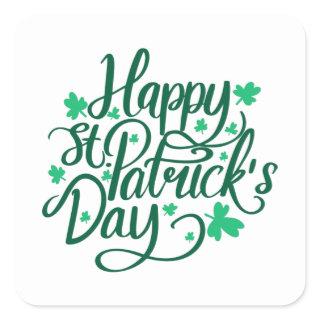 Happy St Patricks Day Square Sticker