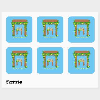 Happy Sukkot ,Personalized Square Sticker