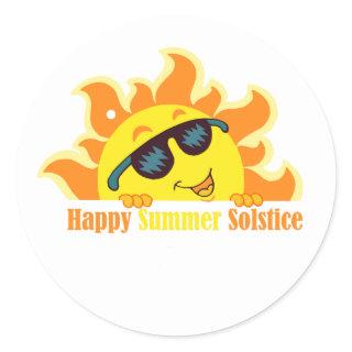 happy summer solstice 2024 classic round sticker