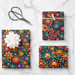 Happy Sunflowers Vector: Black Background Design  Sheets